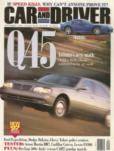 CAR & DRIVER 1996 SEPT - VIPER GTS, DB7 VOLANTE, HYBRID